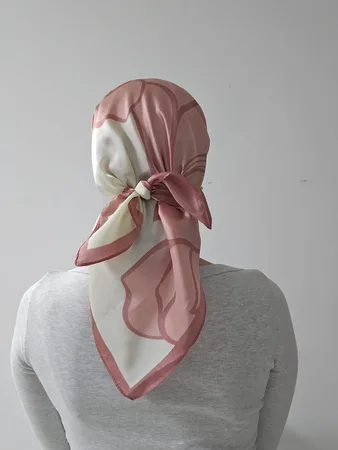 מטפחת מרובעת ורוד עתיק