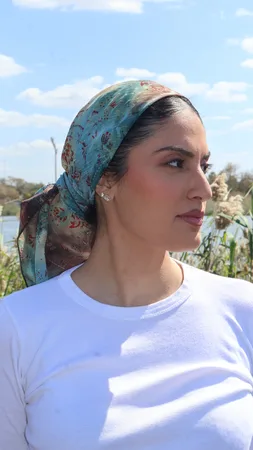 מטפחת מרובעת בוהו שיק שיפון