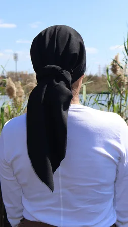 מטפחת לונג קרפ שחור