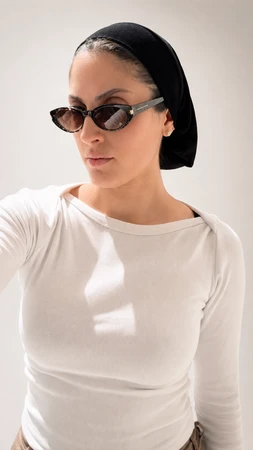 בובו נמוך כפתורים- שחור
