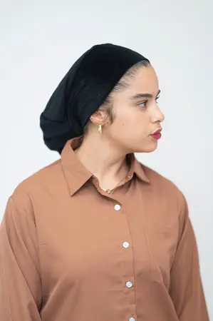 בובו נמוך כפתורים- שחור