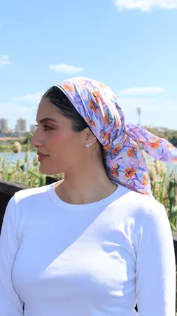 מטפחת לונג לילך קרפ לייקרה