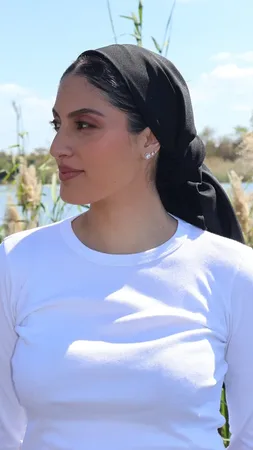 מטפחת לונג קרפ שחור